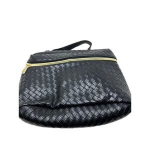 Faux Leather Black Travel Cosmetics Case